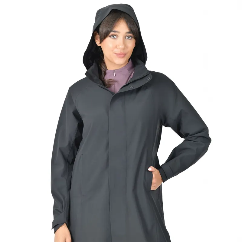 WeatherBeeta Windbreaker Women's Longline Waterproof Jacket - Black-5