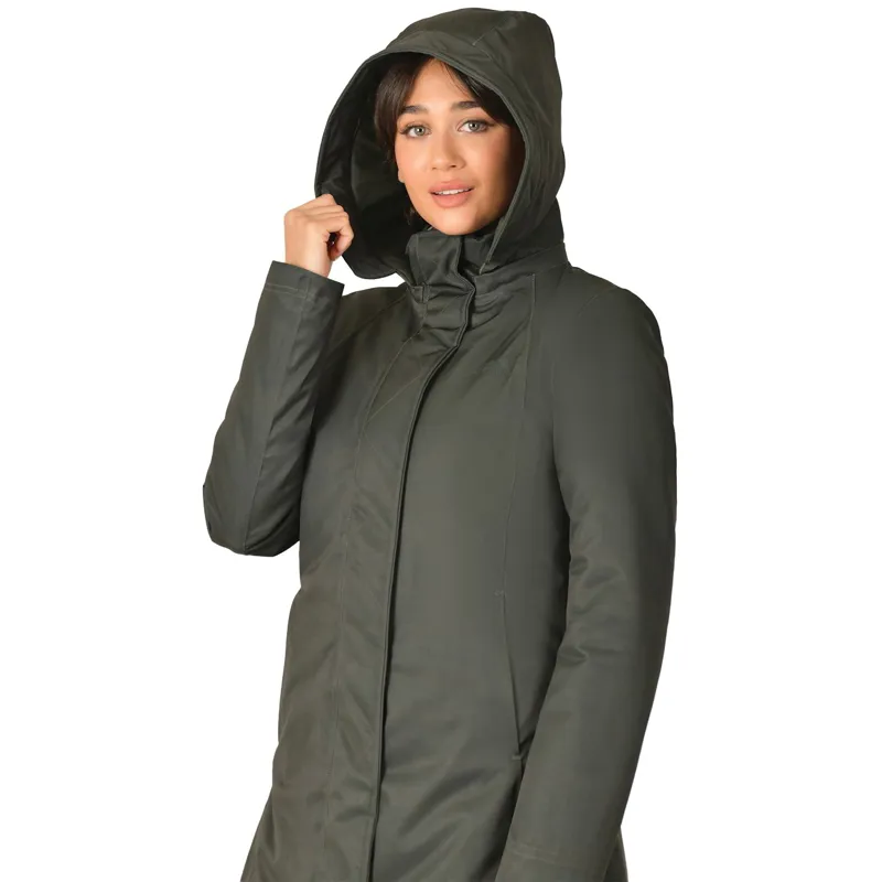 WeatherBeeta All Purpose Womens Waterproof Longline Jacket - Green-5