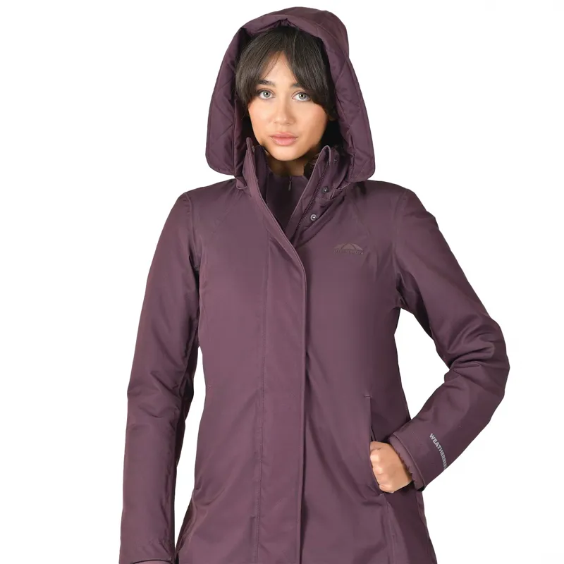WeatherBeeta All Purpose Womens Waterproof Longline Jacket - Mulberry-5