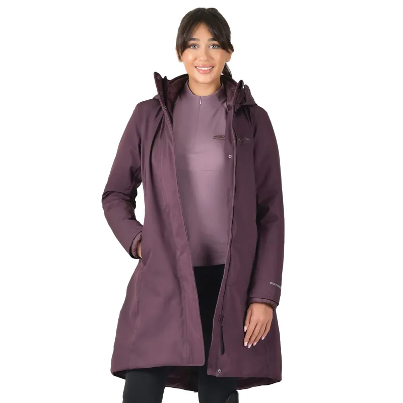 WeatherBeeta All Purpose Womens Waterproof Longline Jacket - Mulberry-2
