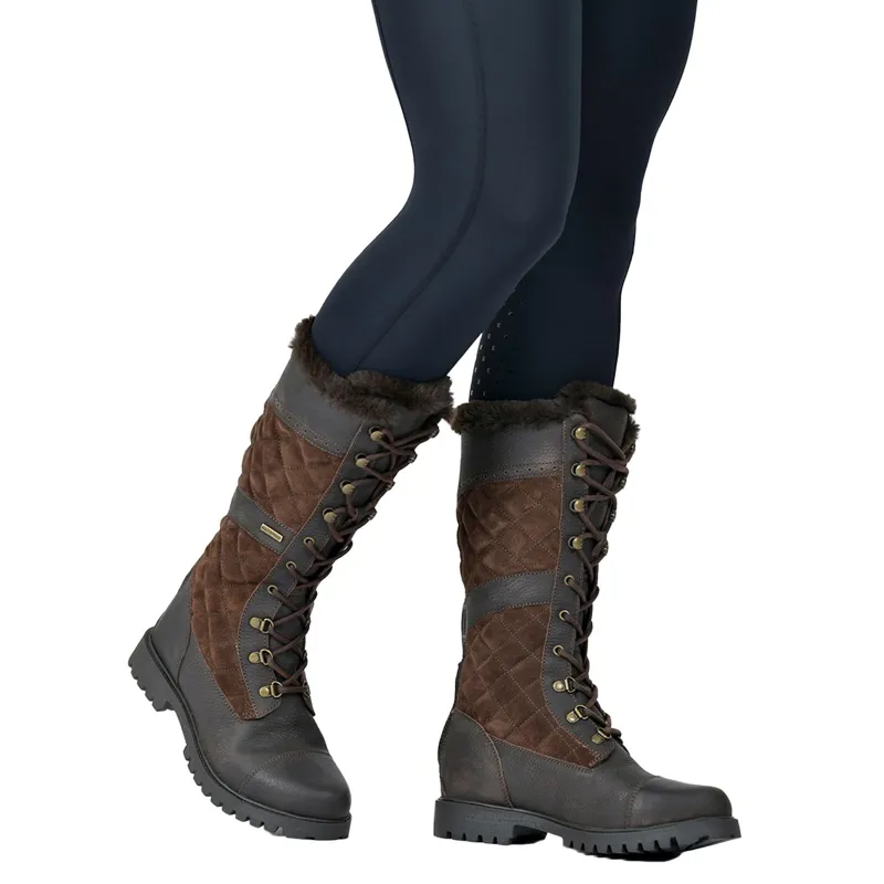 Dublin Yukon Quilt Women's Tall Country Boots - Chocolate-1