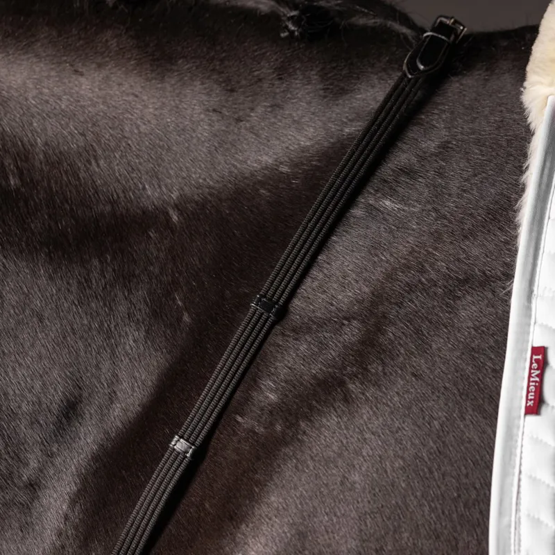 LeMieux Webbed Continental Reins - Black/Silver-1