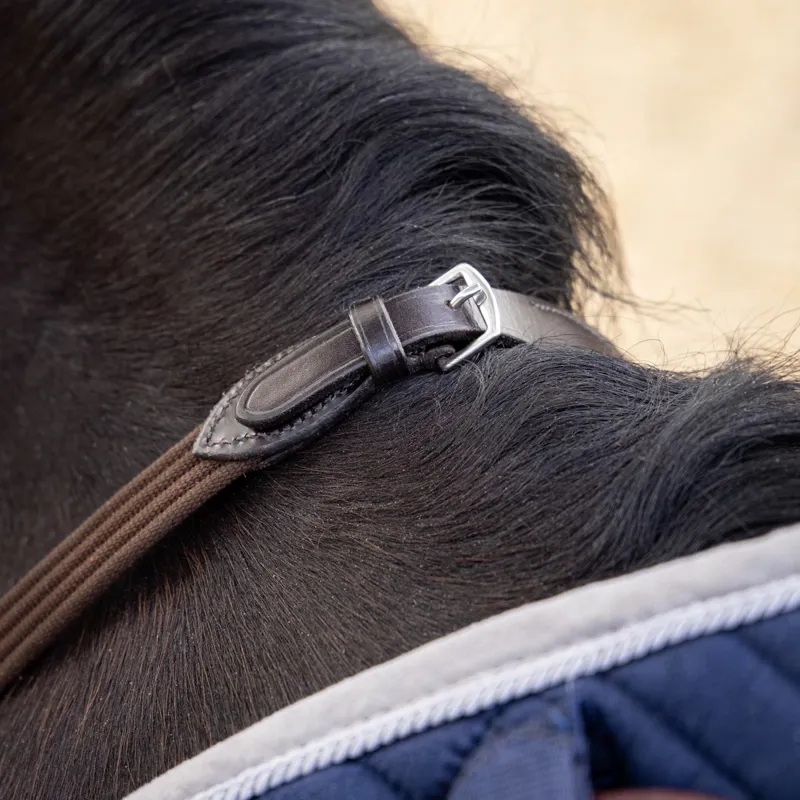 LeMieux Webbed Continental Reins - Brown / Silver-3