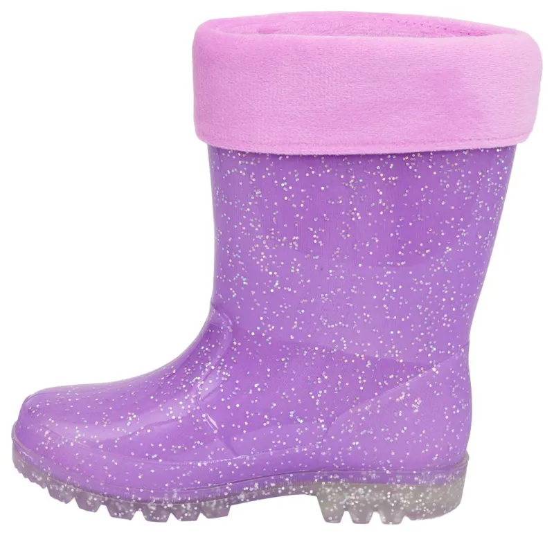 Equipage Light Glitter Junior Rain Boots - Purple Haze-1