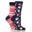 Wild Feet Women's Cozy Fluffy Socks 2 Pack - Paw