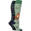Sockshop Wild Feet Knee High Womens Socks 2 Pack - Horsing Around/Green