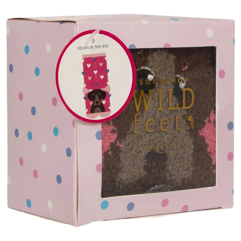 Sockshop Wild Feet Cozy Women's Lounge Socks - Dog-1