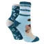 Sockshop Wild Feet Cozy Lounge Adults Socks 2 Pack - Cat/Leopard Print