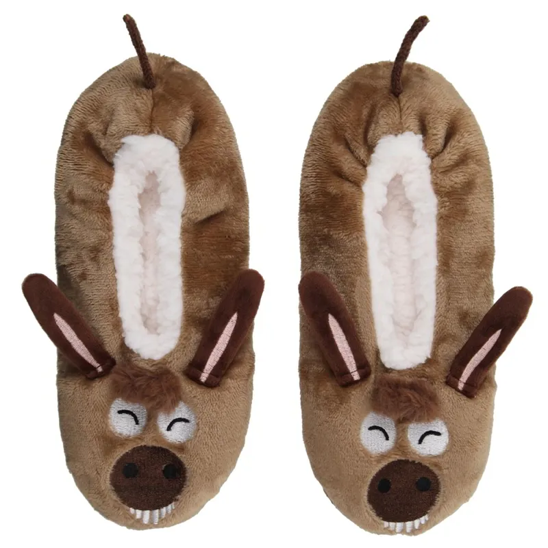 Sockshop Wild Feet Adults Slipper Socks - Donkey
