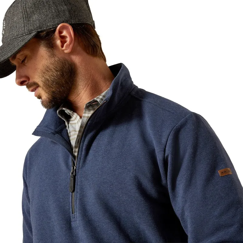 Ariat Country Wilford 1/2 Zip Mens Sweatshirt - Navy Heather-2