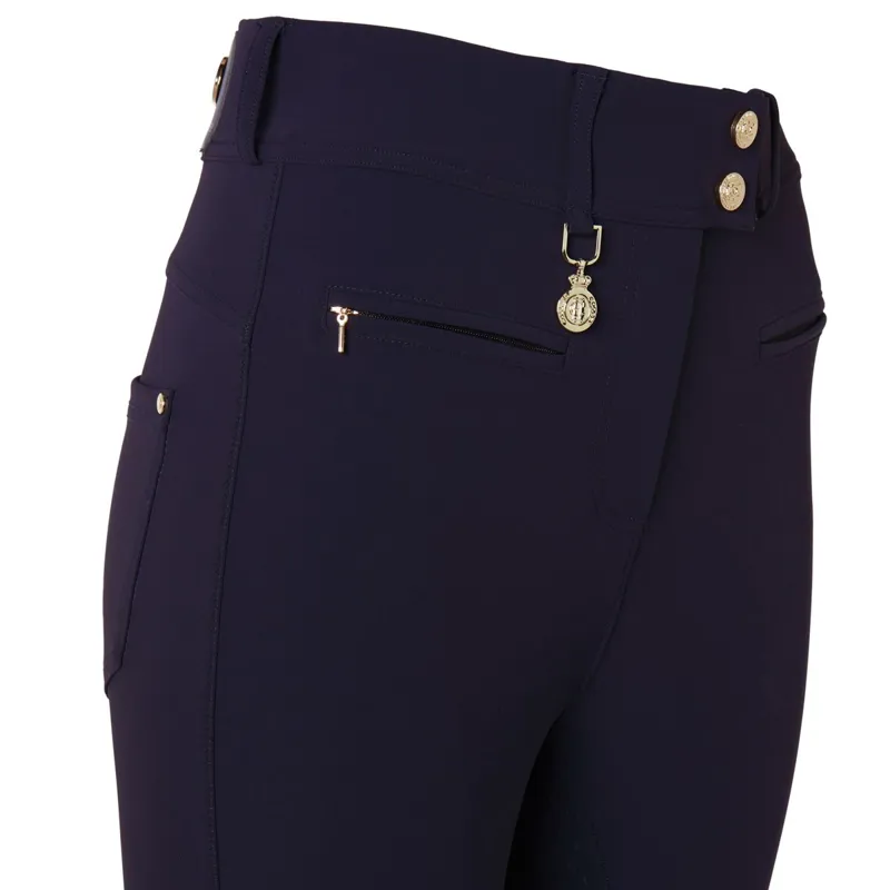 Holland Cooper Windsor Full Grip Womens Breeches - Ink Navy-3