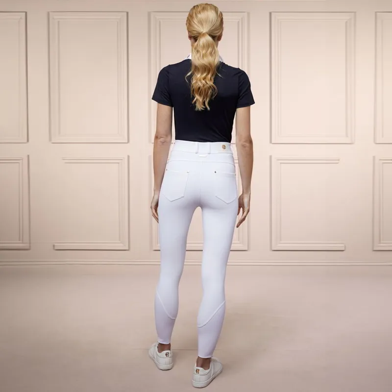 Holland Cooper Windsor Full Grip Ladies Breeches - White-3