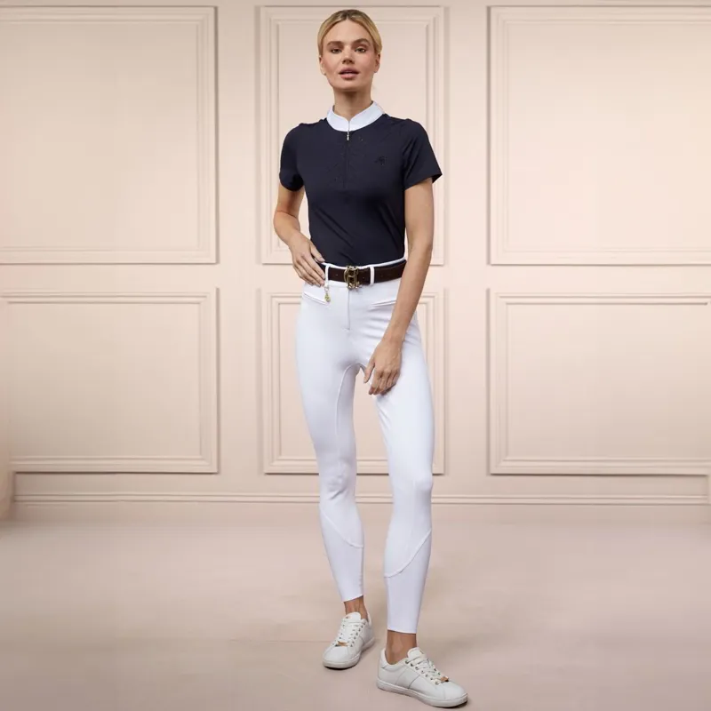 Holland Cooper Windsor Full Grip Ladies Breeches - White-5