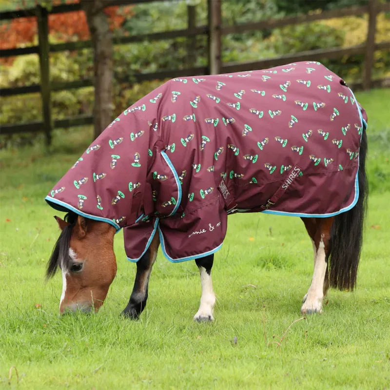 Winnie and Me 200g Combo Neck Pony Turnout Blanket - Maroon-1