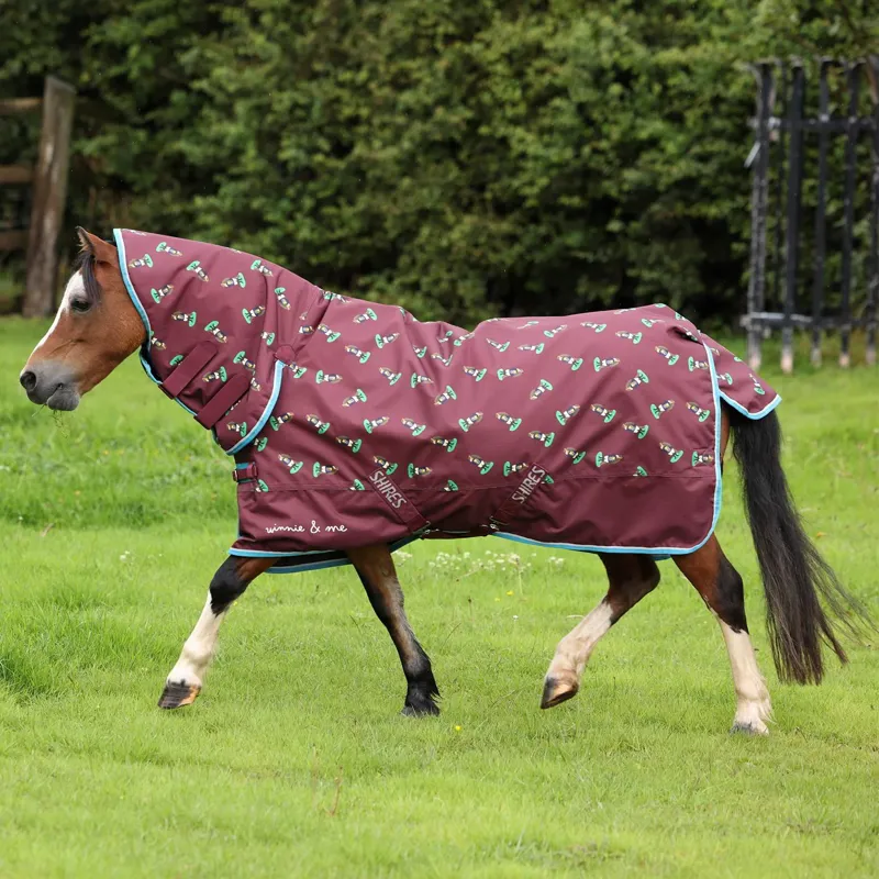 Winnie and Me 200g Combo Neck Pony Turnout Blanket - Maroon-6