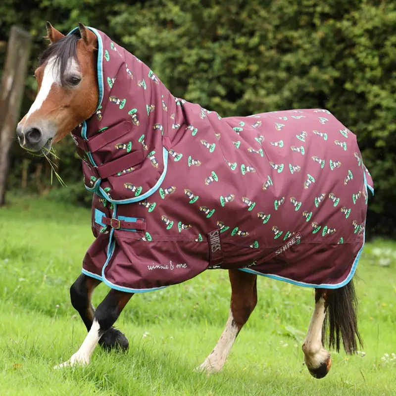 Winnie and Me 200g Combo Neck Pony Turnout Blanket - Maroon