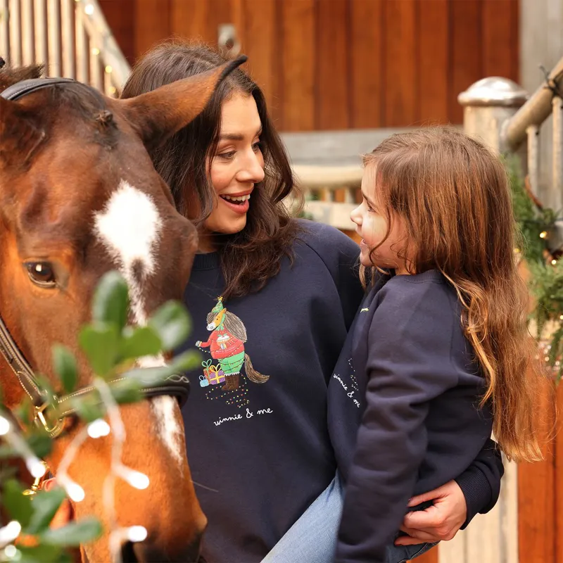 Winnie and Me Festive Unisex Adult Sweatshirt - Navy-3