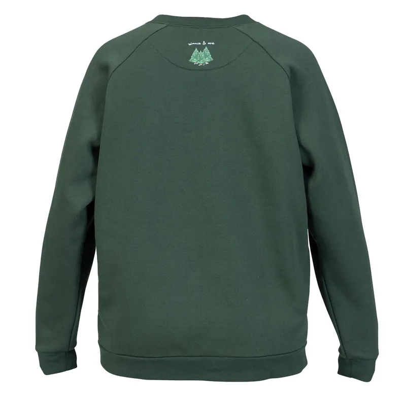 Winnie and Me Festive Adults Unisex Sweatshirt - Green-2