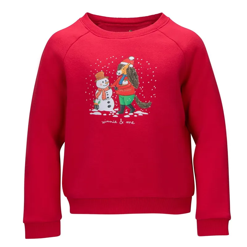 Winnie and Me Festive Junior Sweatshirt - Red