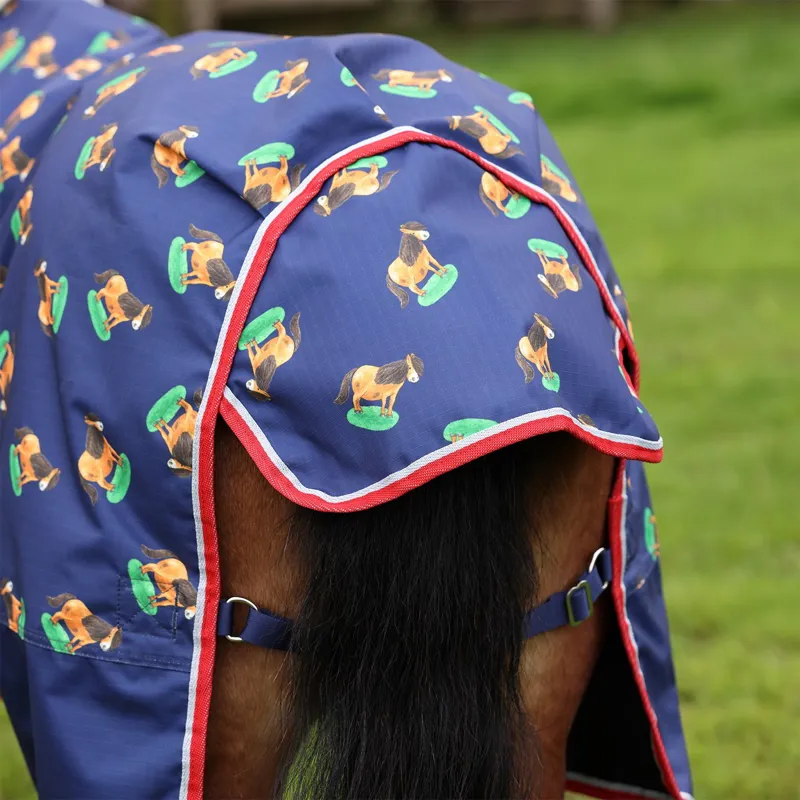 Winnie and Me Lite 0g Pony Turnout Blanket - Navy-3