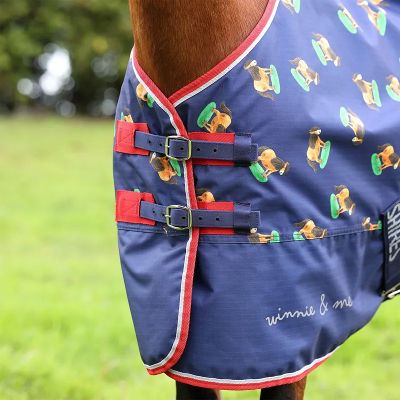 Winnie and Me Lite 0g Pony Turnout Blanket - Navy-2