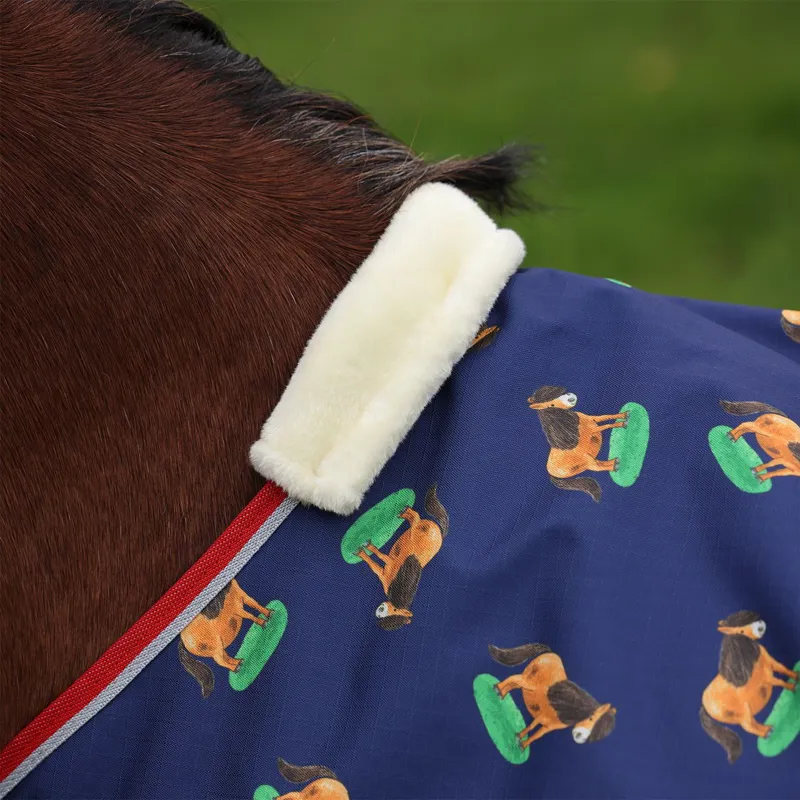 Winnie and Me Lite 0g Pony Turnout Blanket - Navy-4