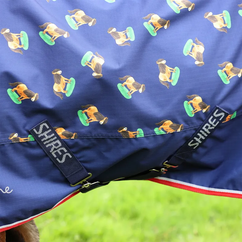 Winnie and Me Lite 0g Pony Turnout Blanket - Navy-5