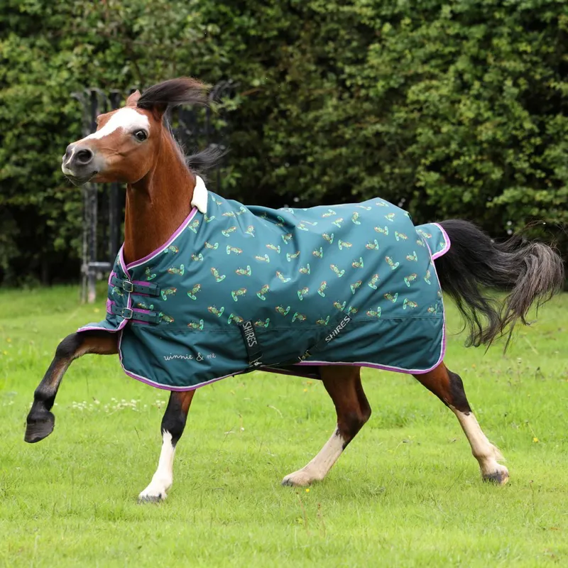 Winnie and Me 100g Turnout Blanket - Green Print-7