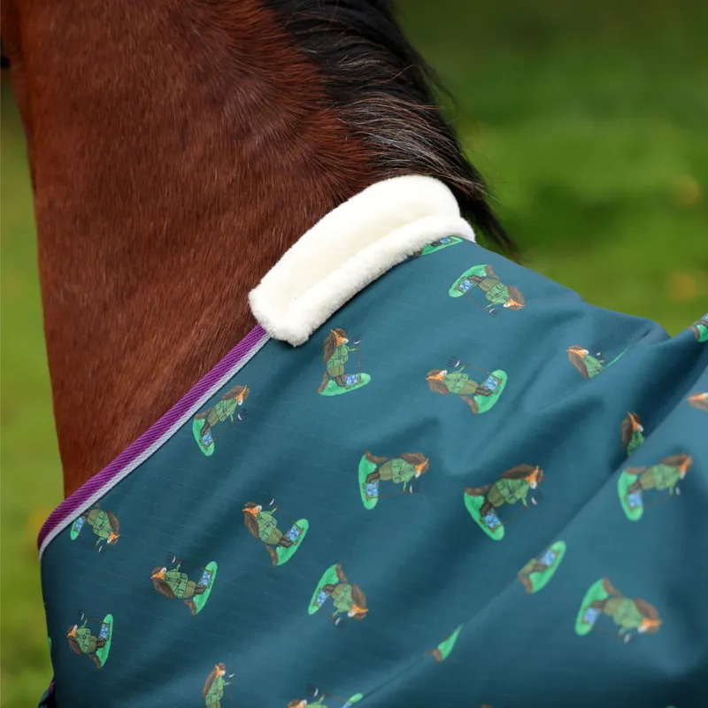 Winnie and Me 100g Turnout Blanket - Green Print-6