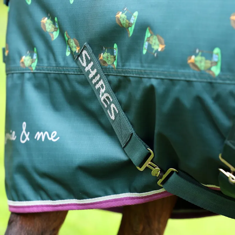 Winnie and Me 100g Turnout Blanket - Green Print-4