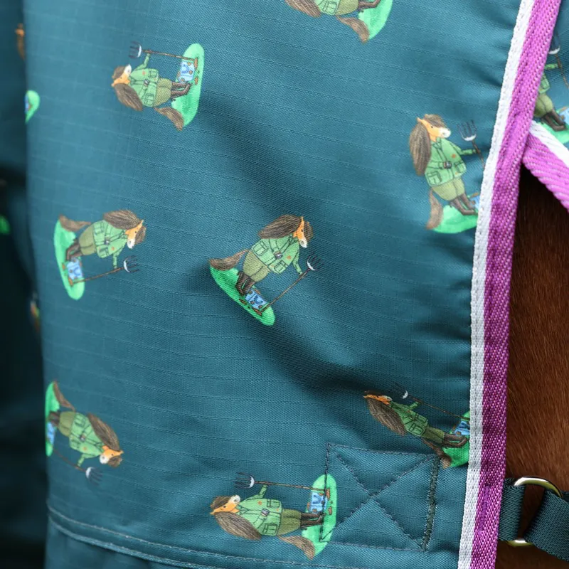Winnie and Me 100g Turnout Blanket - Green Print-3