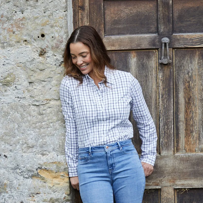 Ridgeline Sedgebrook Womens Plaid Shirt - Navy/Storm-4