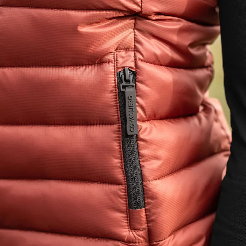 Covalliero Womens Quilted Vest - Rust-3