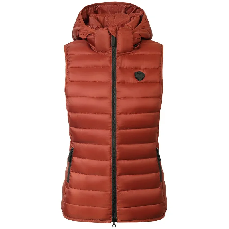 Covalliero Womens Quilted Vest - Rust