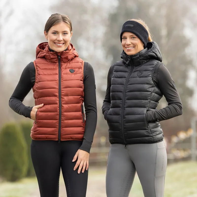 Covalliero Womens Quilted Vest - Rust-6
