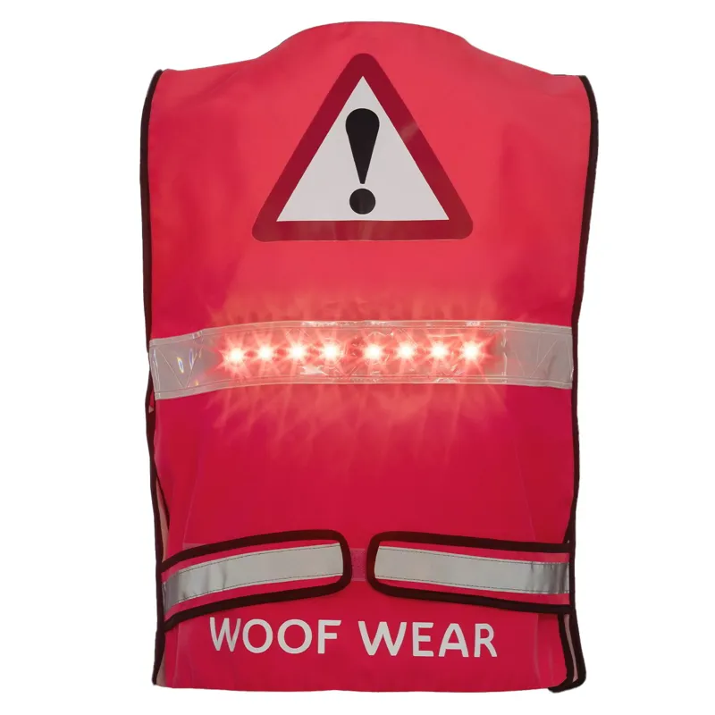 Woof Wear Adults LED Hi-Viz Riding Vest - Pink-4