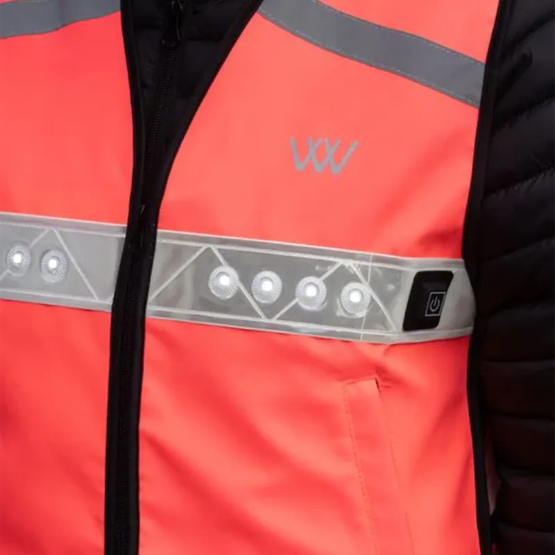 Woof Wear Junior LED Hi-Viz Riding Vest - Pink-4