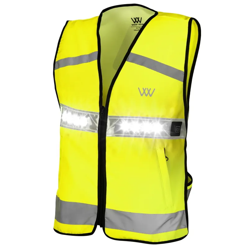 Woof Wear Junior LED Hi-Viz Riding Vest - Yellow