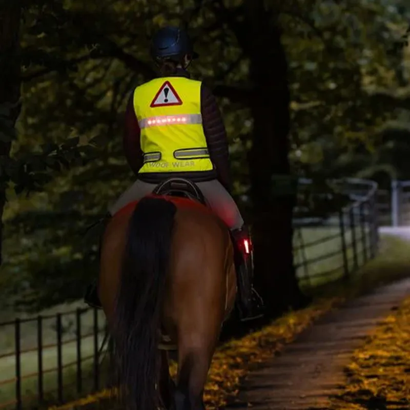 Woof Wear Junior LED Hi-Viz Riding Vest - Yellow-5