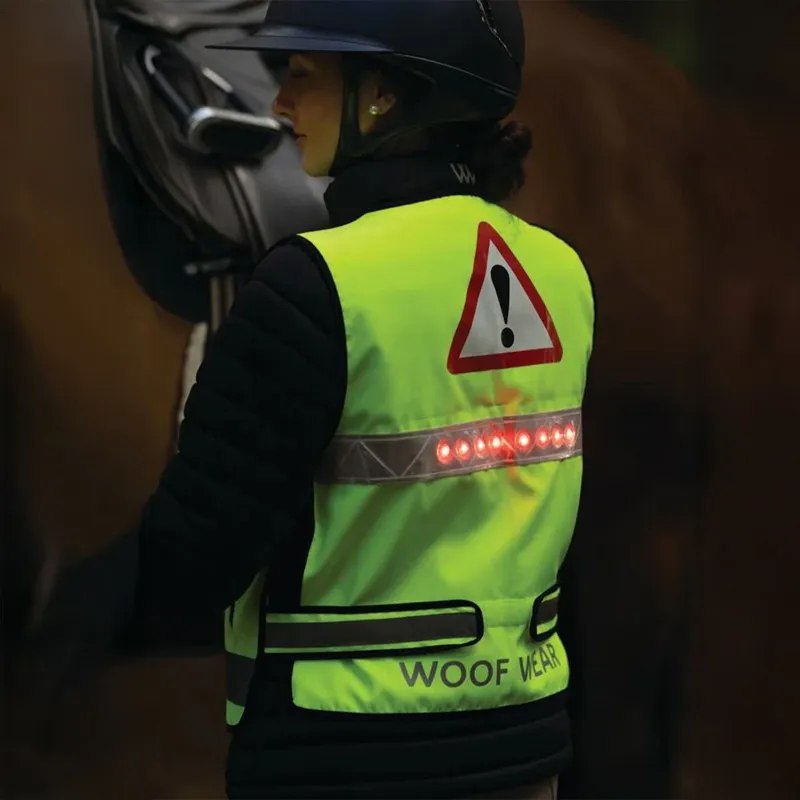 Woof Wear Junior LED Hi-Viz Riding Vest - Yellow-3