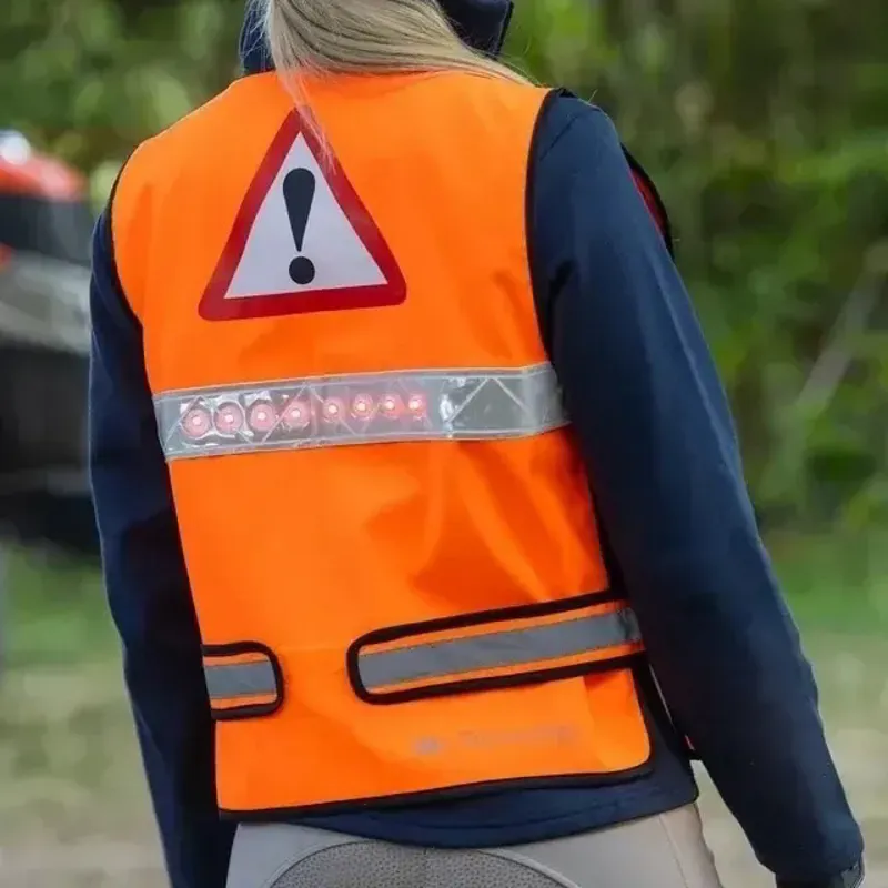 Woof Wear Adult LED Hi-Viz Riding Vest - Orange-1