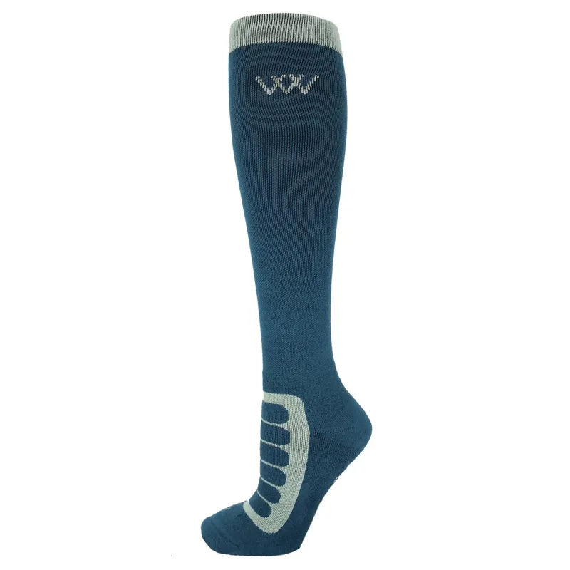 Woof Wear Bamboo Tech Tall Riding Socks - Petrol/Sage