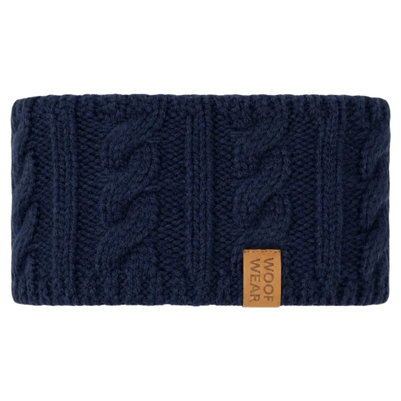 Woof Wear Womens Cable Knit Headband - Navy-1