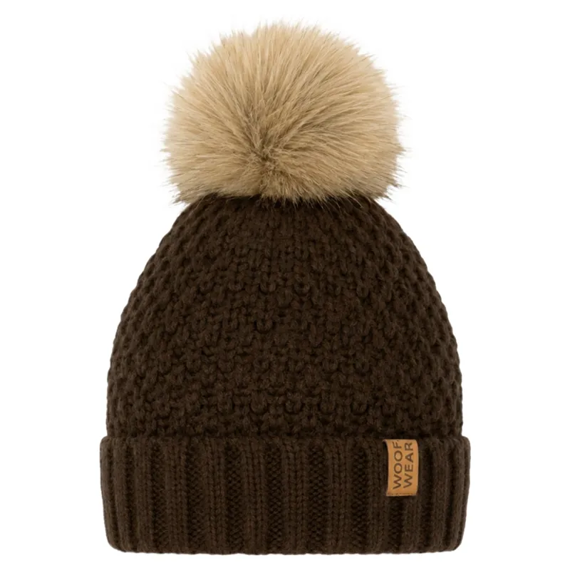 Woof Wear Women's Chunky Knit Beanie - Chocolate-1