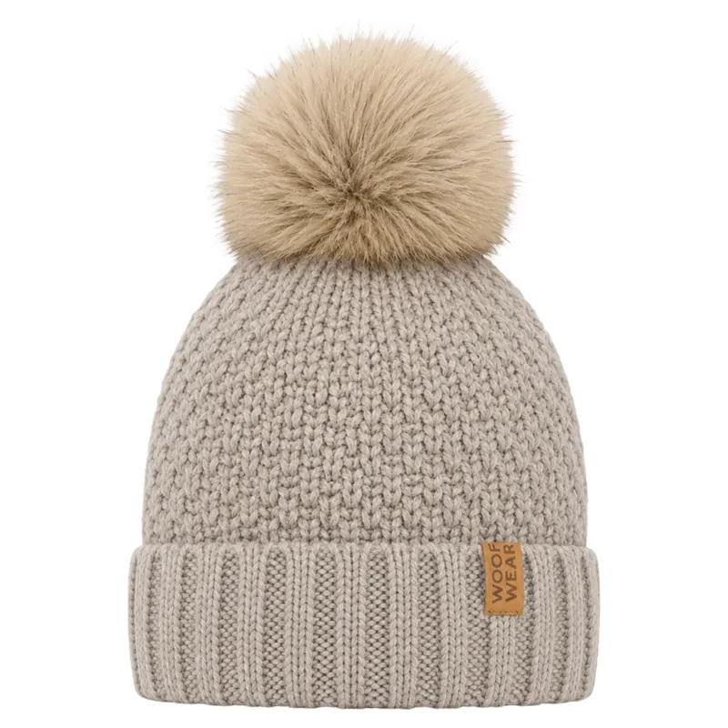 Woof Wear Women's Chunky Knit Beanie - Stone-1