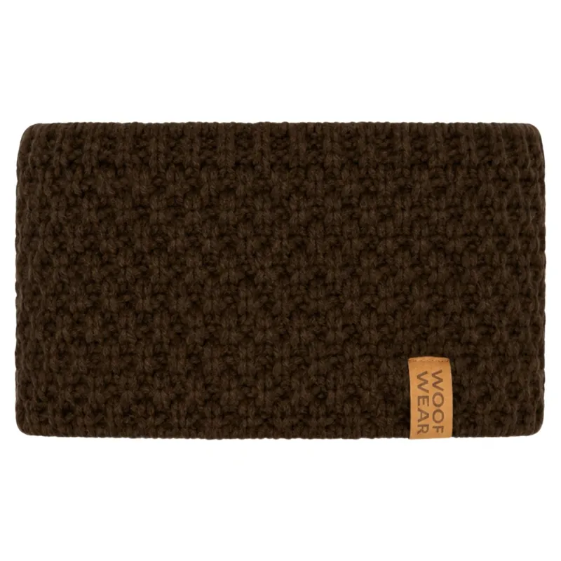 Woof Wear Women's Chunky Knit Headband - Chocolate-1