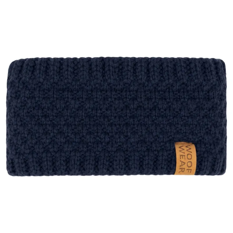 Woof Wear Women's Chunky Knit Headband - Navy-1