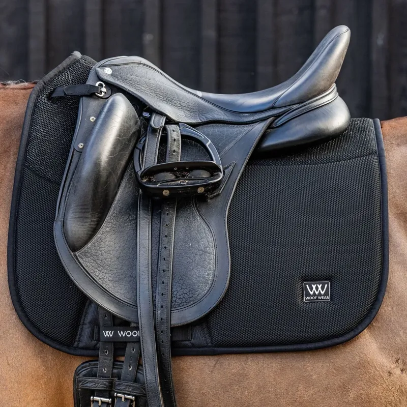 Woof Wear Elite Comfort Mesh Dressage Saddle Pad - Black-1