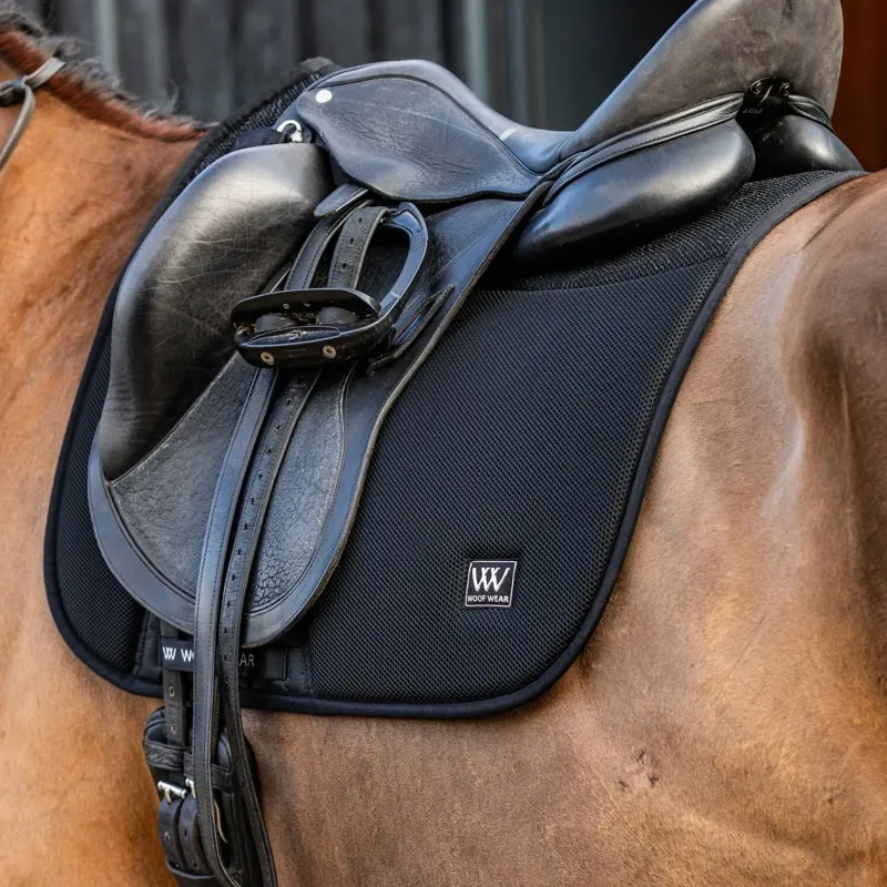 Woof Wear Elite Comfort Mesh Dressage Saddle Pad - Black-2