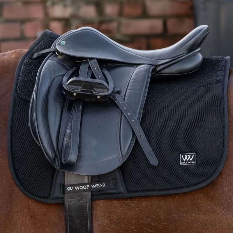Woof Wear Elite Comfort Mesh Dressage Saddle Pad - Black-3